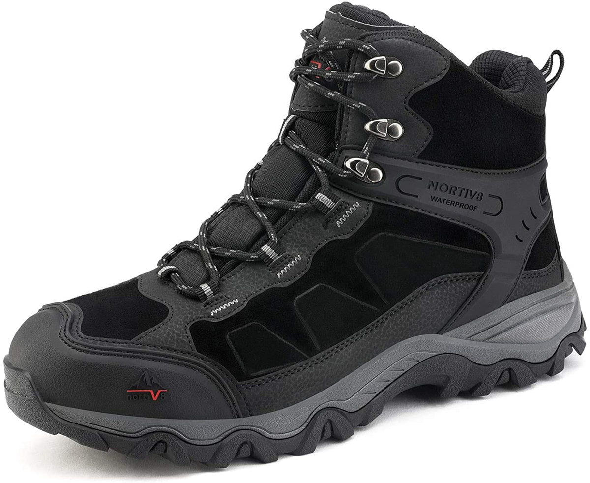 NORTIV Men's Waterproof Hiking Boots Outdoor Mid Trekking Shoes