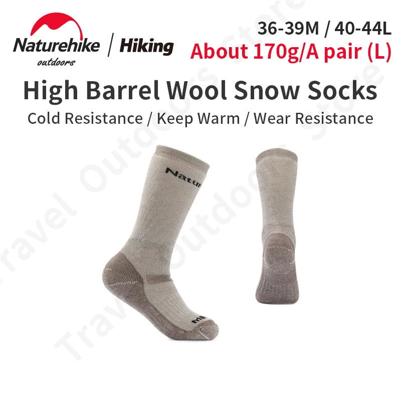 Naturehike High Barrel Merino Wool Snow Socks Hiker.pk