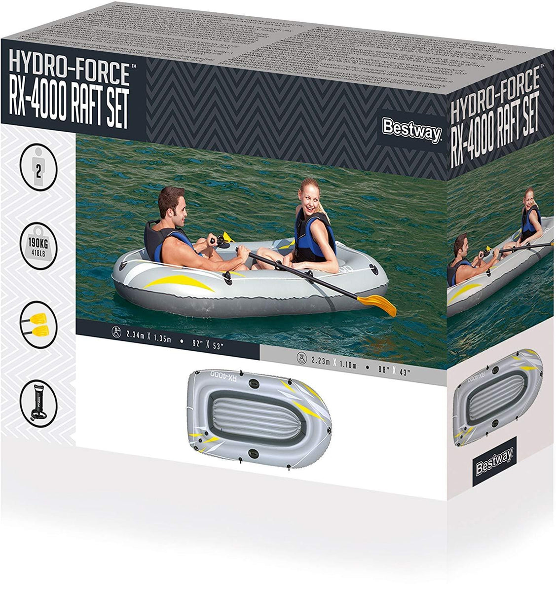 Best Way Rx Bestway RX-4000 Raft Set - 88 x 43 Inches – Hiker.pk